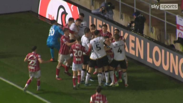 Brawl breaks out at Bristol City-Millwall as tensions boil over | Video | Watch TV Show | Sky Sports