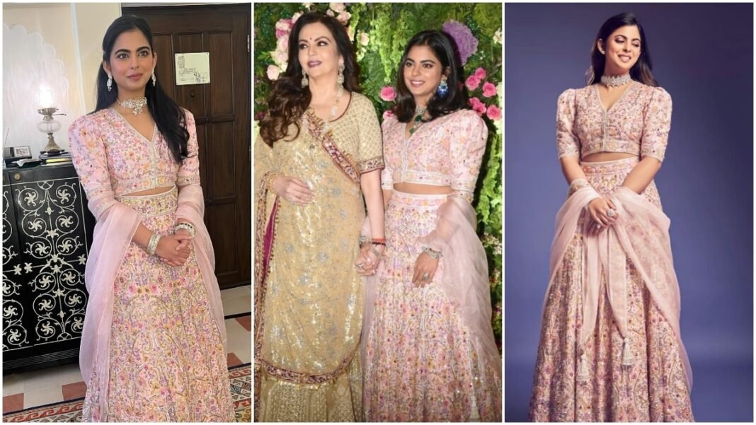 Same lehenga, 3 looks feat. Isha Ambani