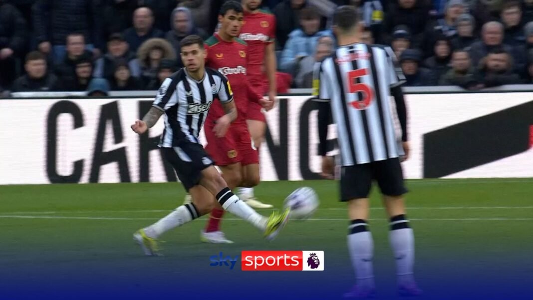 Incredible no-look pass from Bruno Guimaraes almost leads to goal! | Football News | Sky Sports