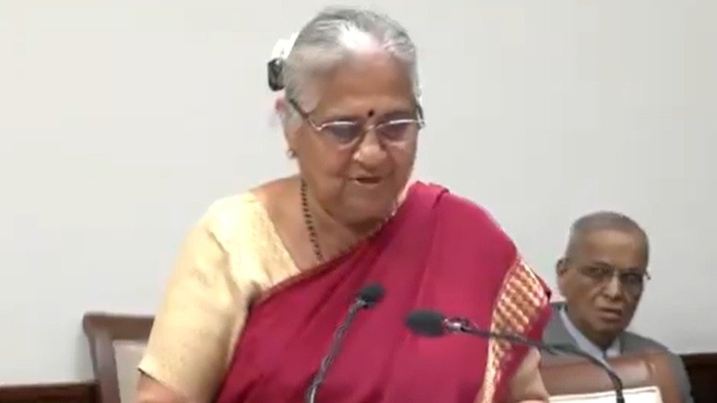 Sudha Murty takes oath as Rajya Sabha MP, Narayana Murthy present