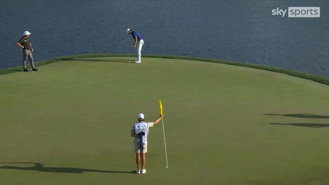 Min Woo Lee holes monster putt on iconic 17th! | Golf News | Sky Sports