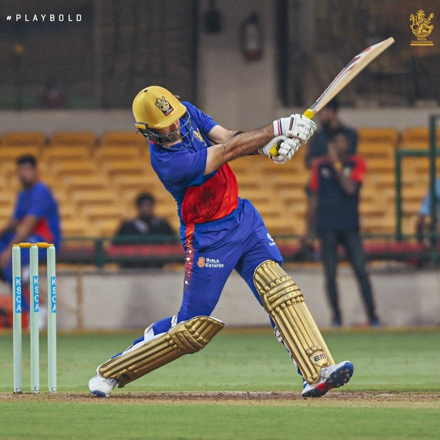 ‘Big Show’ Glenn Maxwell back in RCB training