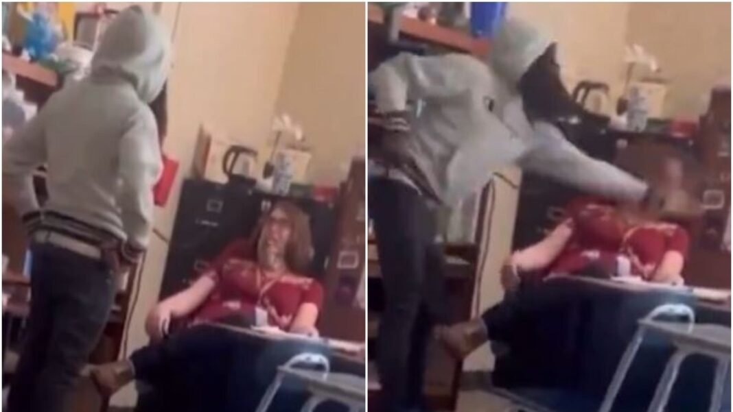 California student slaps female teacher as classmates laugh, caught on camera