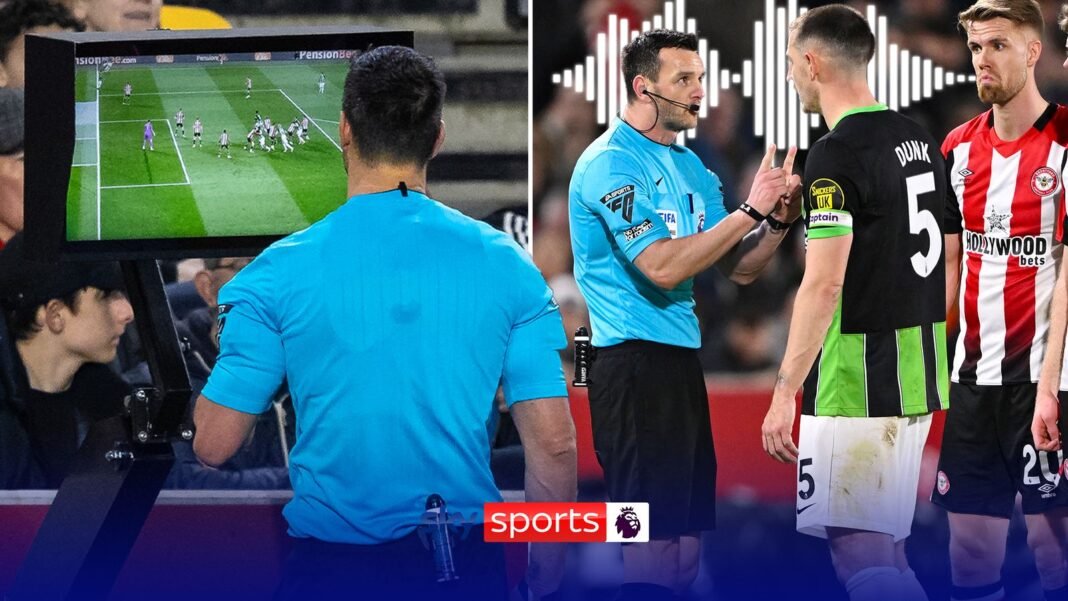 Match Officials Mic’d Up: The unusual situation which denied Dunk penalty | Football News | Sky Sports