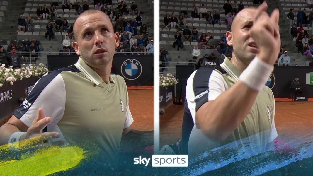 ‘Don’t scream at me!’ | Dan Evans and umpire involved in heated exchange! | Tennis News | Sky Sports