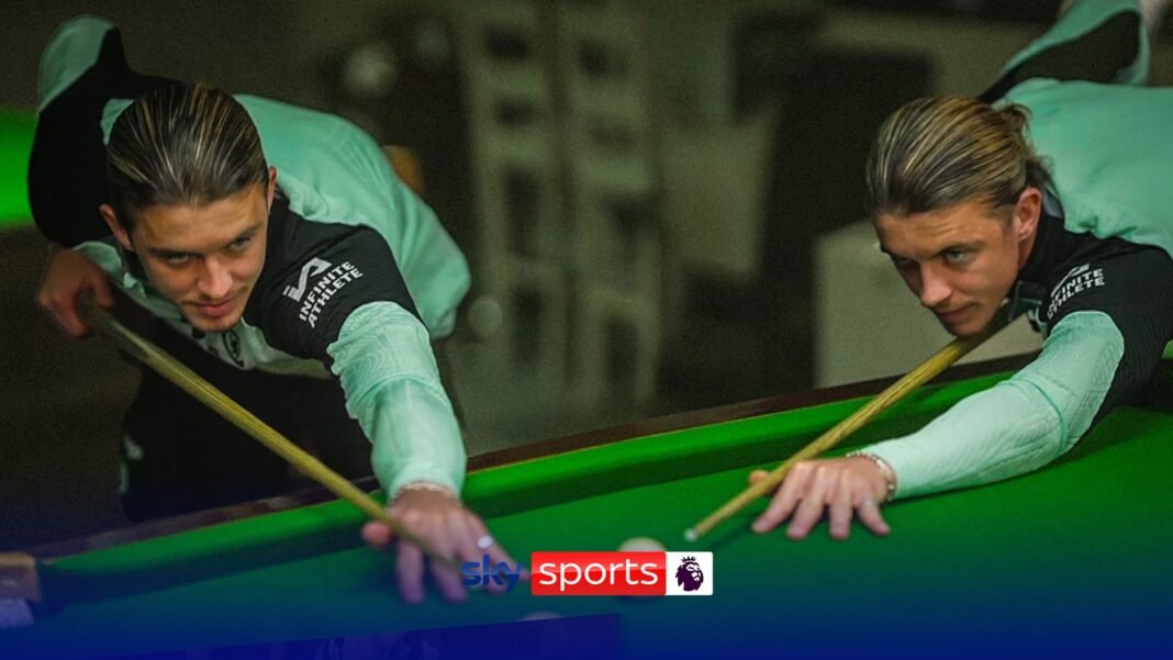 From the Bridge to the baize: Conor Gallagher tries his hand at snooker | Football News | Sky Sports