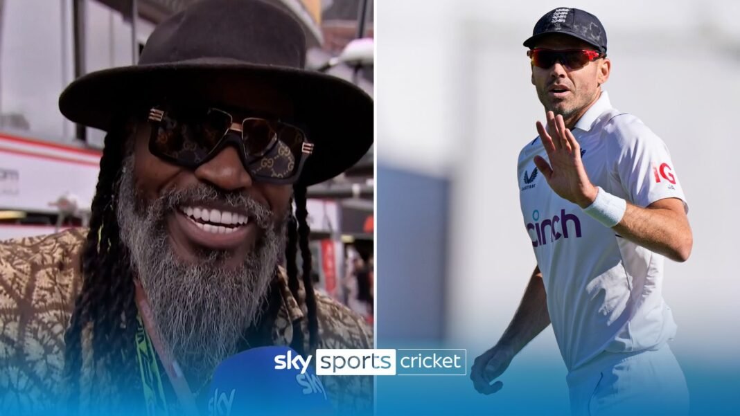 ‘An absolute legend!’ | Chris Gayle (literally) sings the praises of Anderson! | Cricket News | Sky Sports