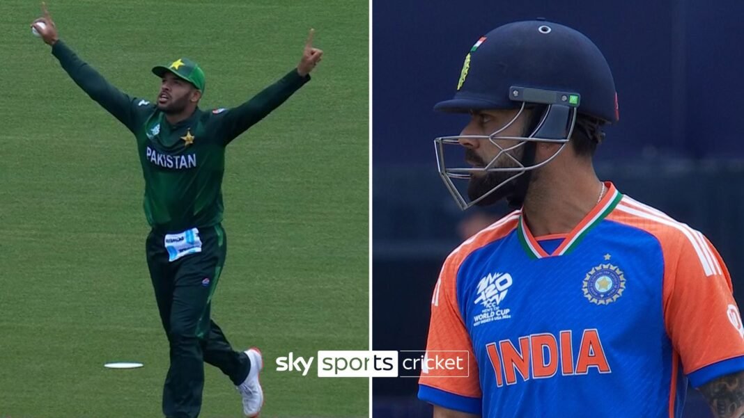 ‘Straight down his throat!’ | Virat Kohli out early to leave Pakistan on top | Cricket News | Sky Sports