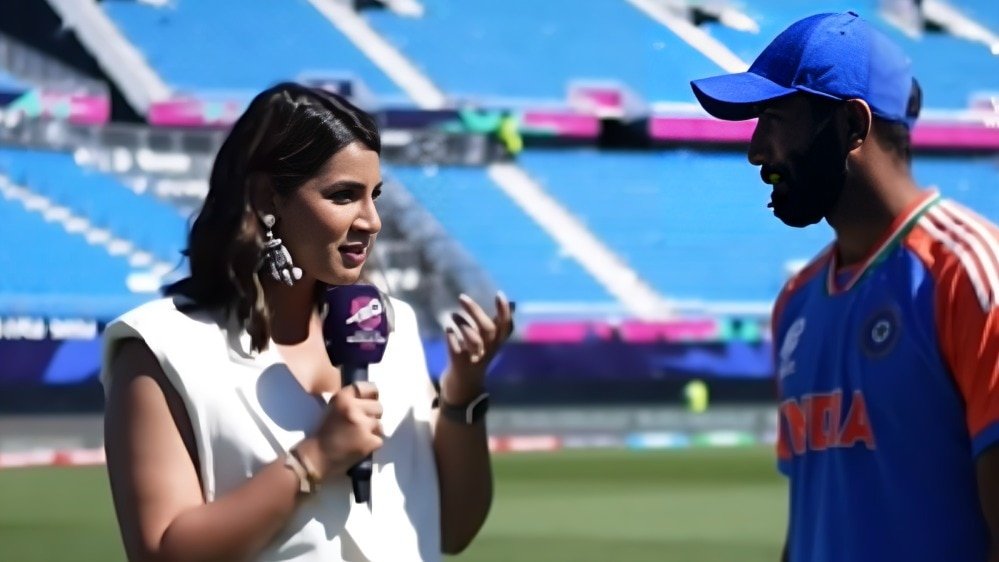 Sanjana Ganesan and Jasprit Bumrah banter during interview goes viral