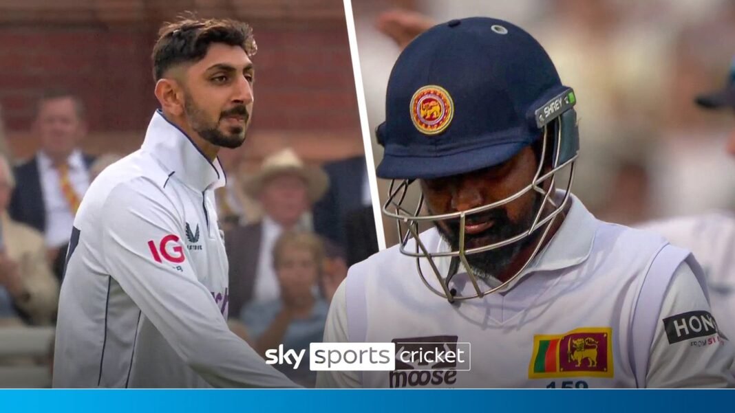 Shoaib Bashir takes his first wicket against Sri Lanka in style | Cricket News | Sky Sports