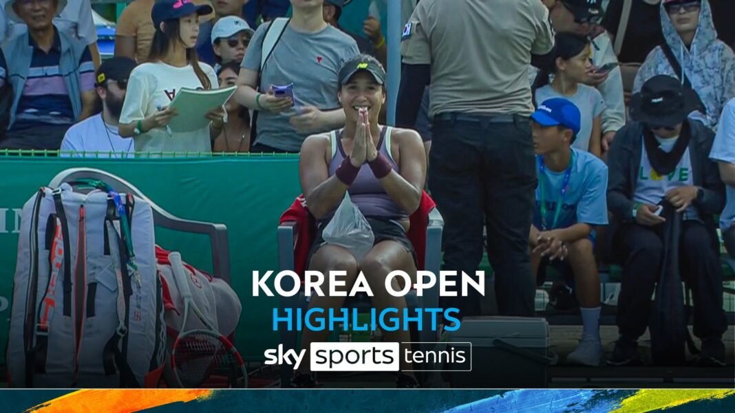 WTA Highlights: Heather Watson beats Lu Jiajing in Korea Open first round | Tennis News | Sky Sports