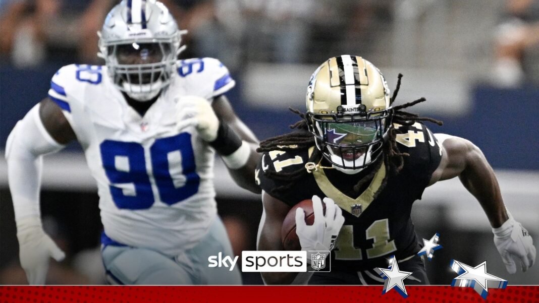 ‘Too easy’ | Best of Alvin Kamara’s four touchdowns against Cowboys | NFL News | Sky Sports