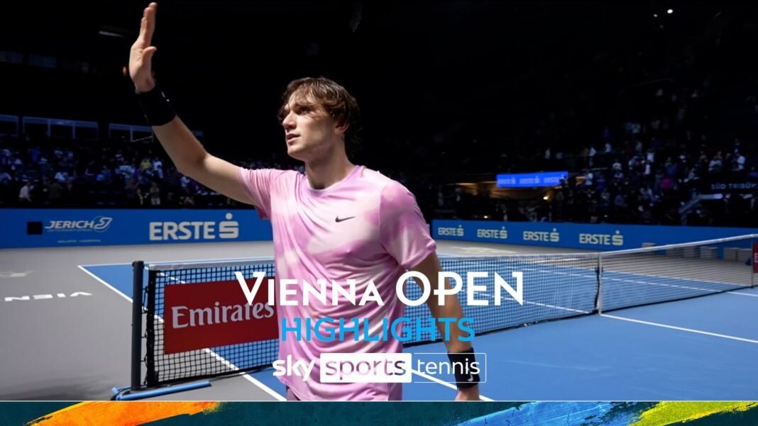 Highlights of the Vienna Open match between Jack Draper and Kei Nishikori. “