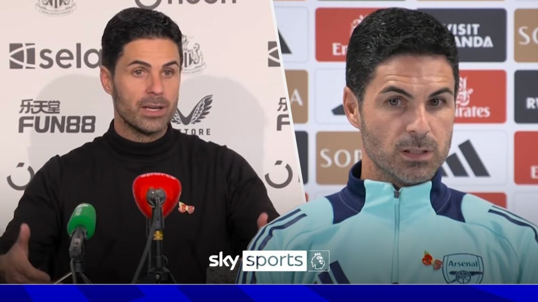 Mikel Arteta reflects on his comments from November last year where he criticised the…