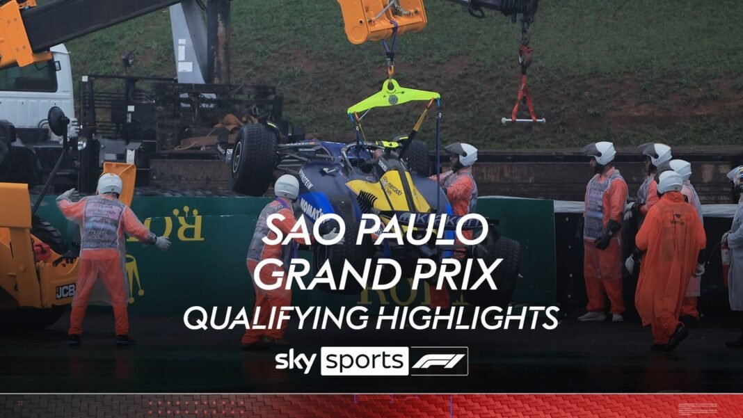 Highlights of Sunday’s qualifying from the Sao Paulo Grand Prix, which saw five red…