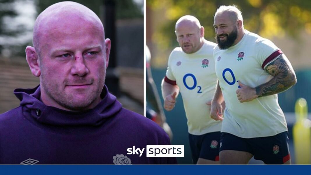 Englands Dan Cole reacts to Joe Marler announcing his retirement from International rugby, saying…