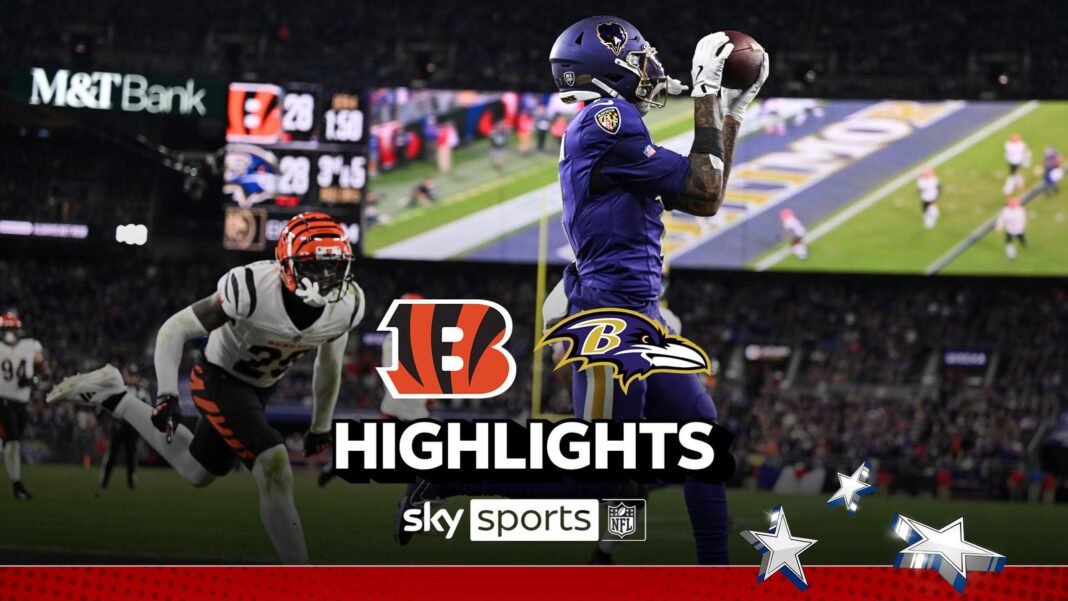 Highlights of the Cincinnati Bengals against the Baltimore Ravens from Week 10 of the…
