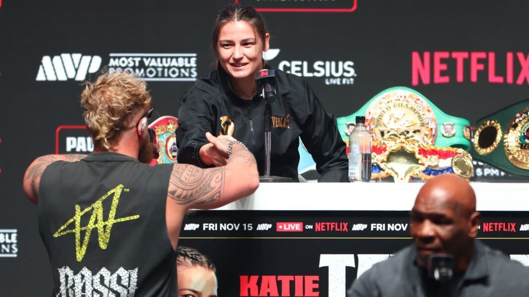 Lightweight boxer Katie Taylor bet her entire fight purse that boxing legend Mike Tyson…