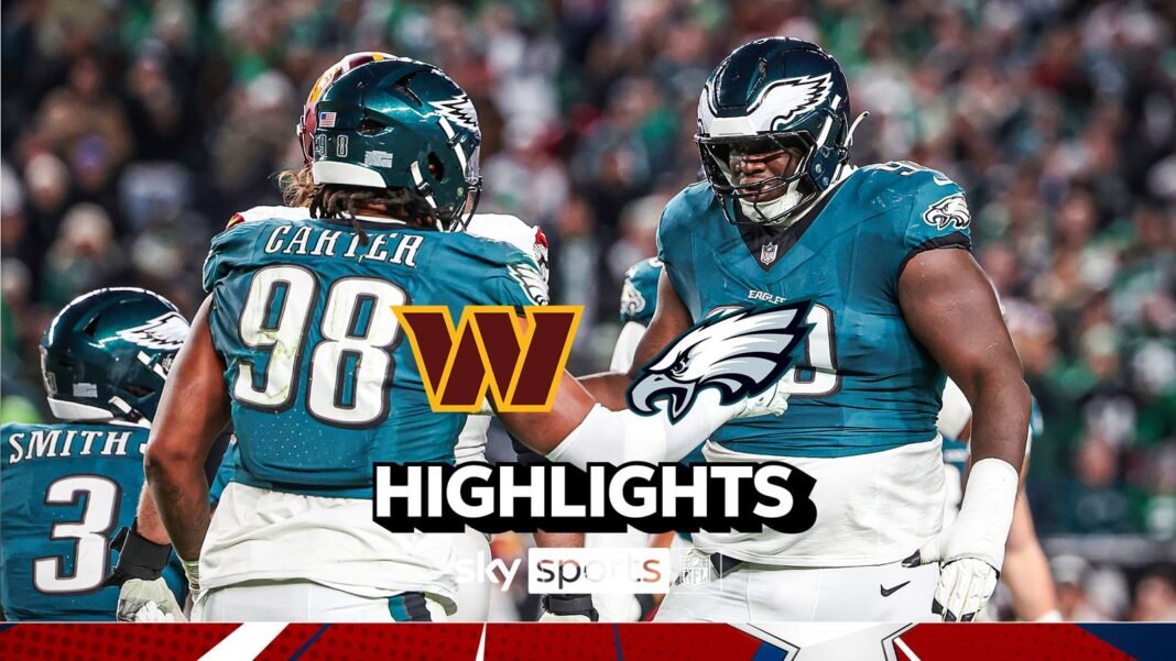 Highlights of the Washington Commanders against the Philadelphia Eagles from Week 11 of the…