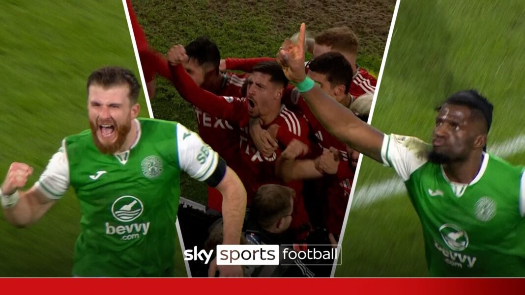 Relive the crazy ending on Hibernian vs Aberdeen which saw three goals in three…