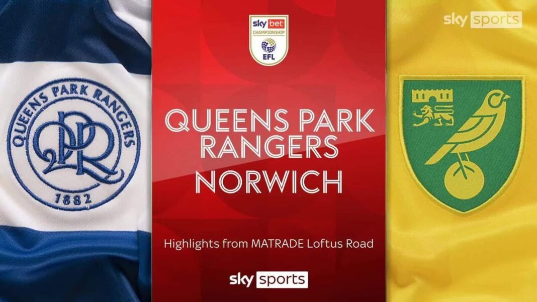 Highlights of the Sky Bet Championship match between Queens Park Rangers and Norwich City.”