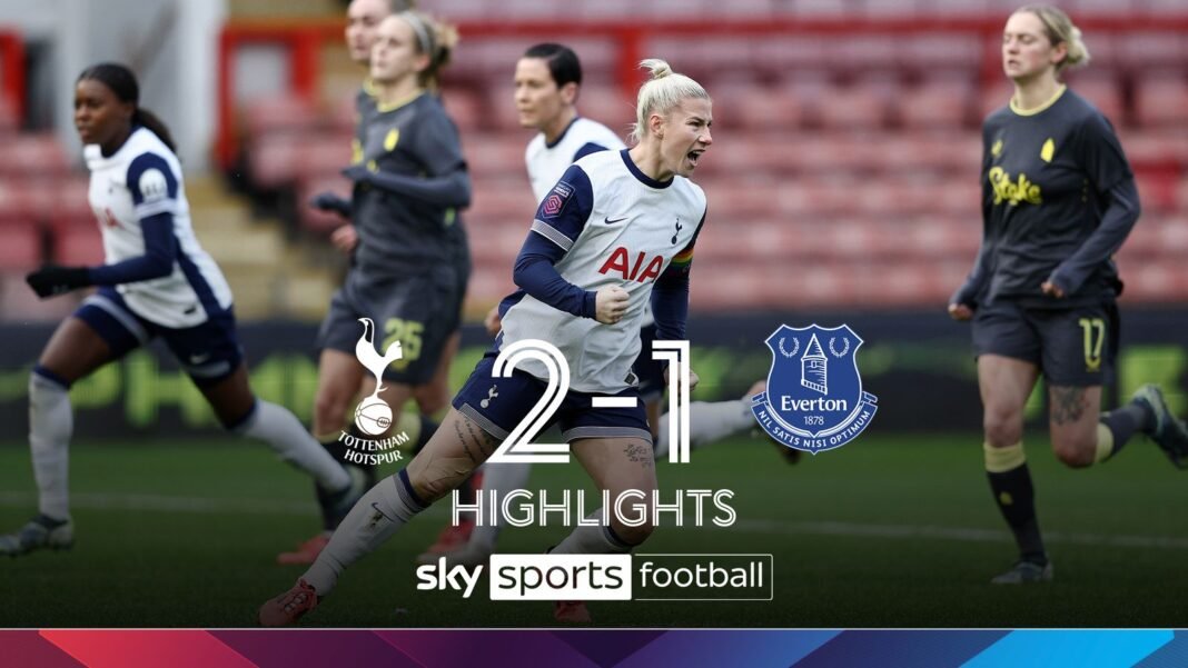Highlights of the Womens Super League match between Tottenham and Everton.”