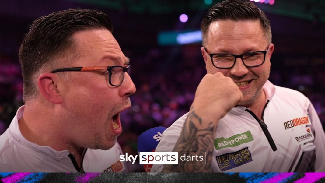 Robert Owen couldnt contain his excitement after defeating Gabriel Clemens at the World Darts…