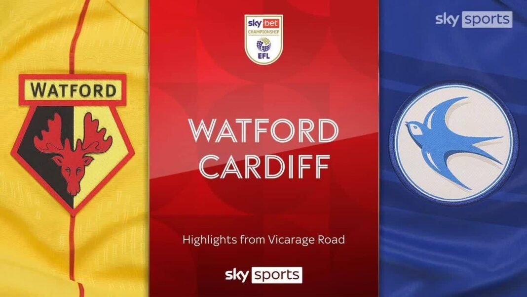 Highlights of the Sky Bet Championship match between Watford and Cardiff City.”