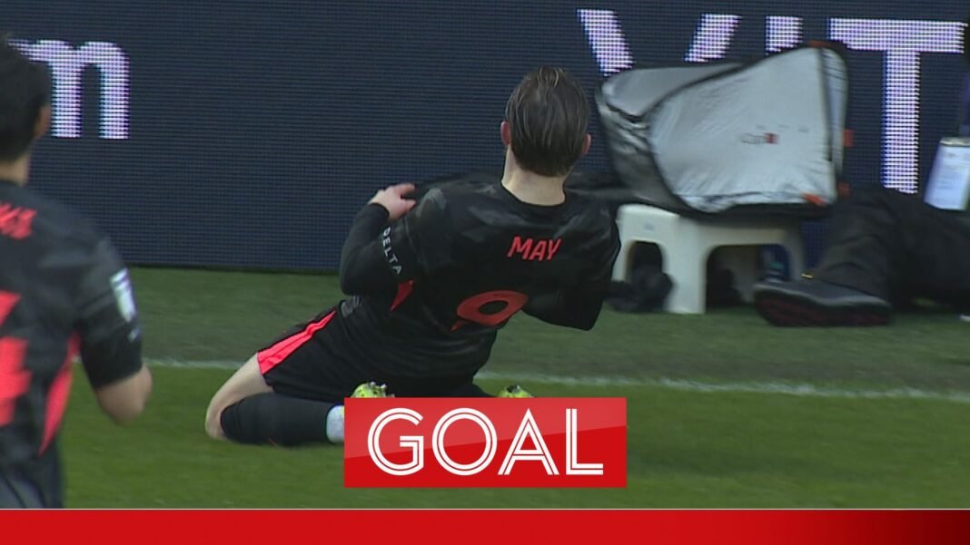 Alfie May picked up a loose ball after Ben Hinchliffe had made a strong…