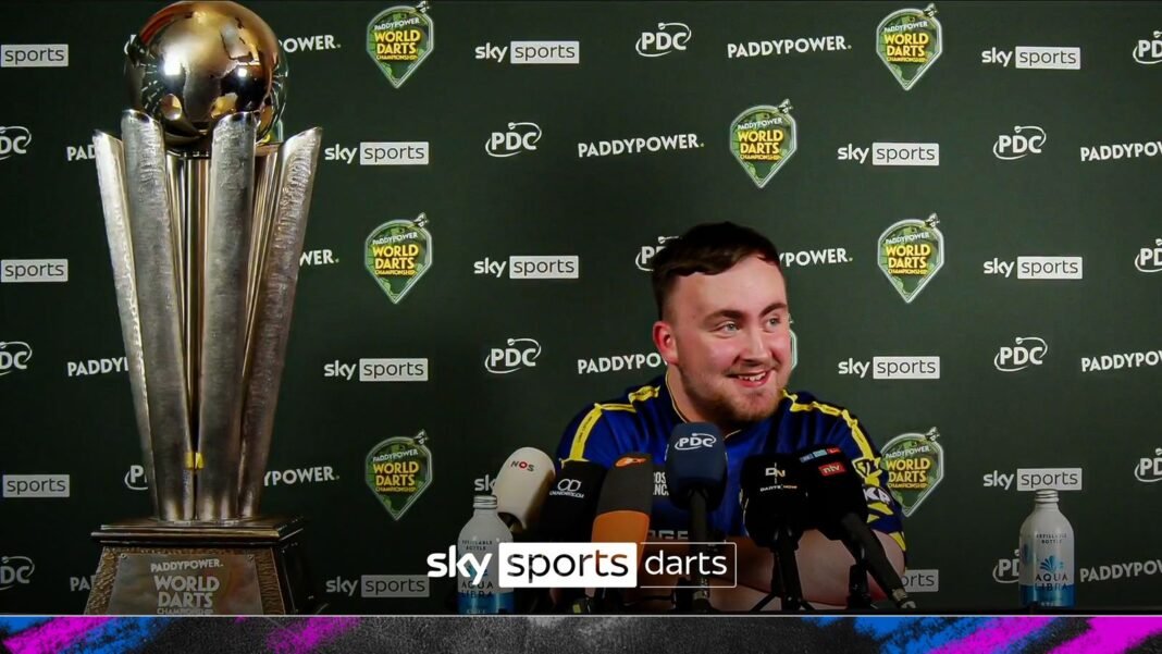 Luke Littler said he would love to take the trophy to Old Trafford and…