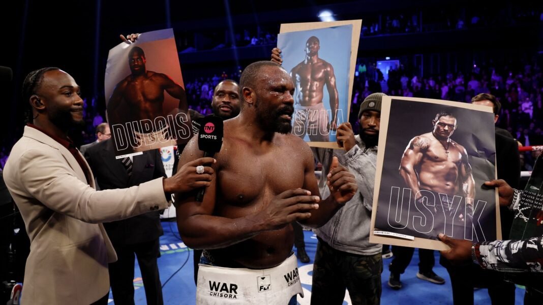 Tyson Fury will be Anthony Joshua’s next opponent, not me, says British rival Derek Chisora