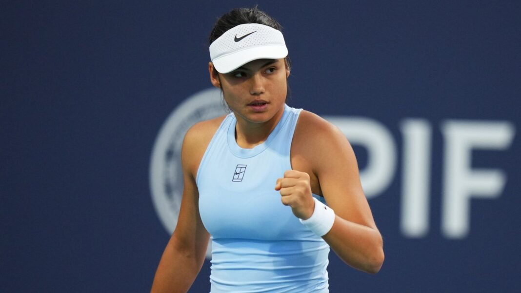 Impressive Raducanu into last 16 at Miami Open after opponent quits