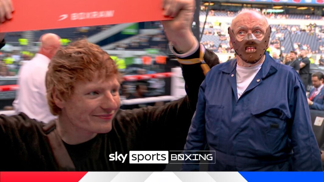 Eubank vs Benn: Ed Sheeran holding the ring cards? Hannibal Lecter at ringside?