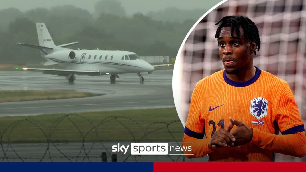Jeremie Frimpong arrives in the UK to finalise Liverpool signing!