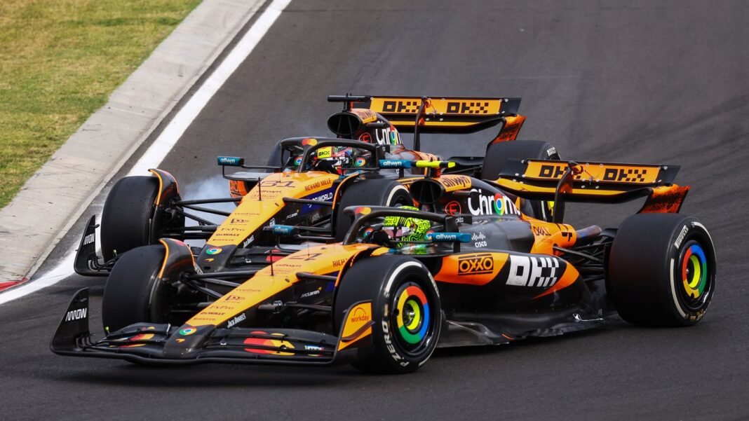 Hungarian GP: Lando Norris holds off Oscar Piastri in thrilling finale as McLaren claim one-two