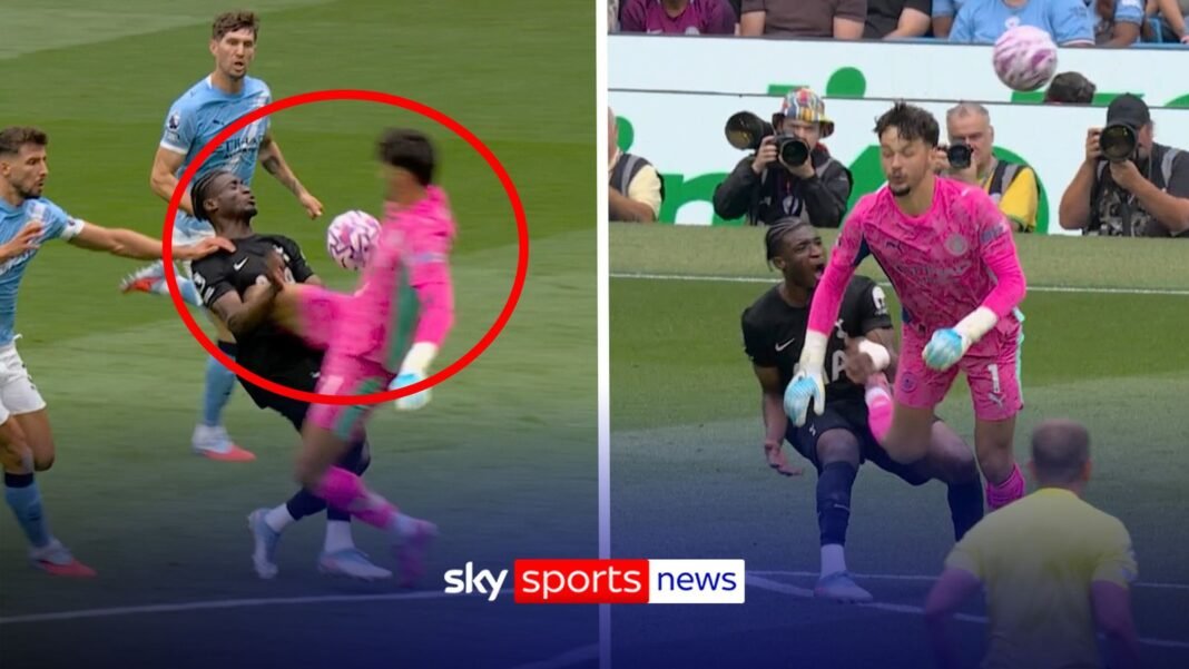 Man City 0-2 Tottenham: Why was James Trafford’s handball not deemed a foul?