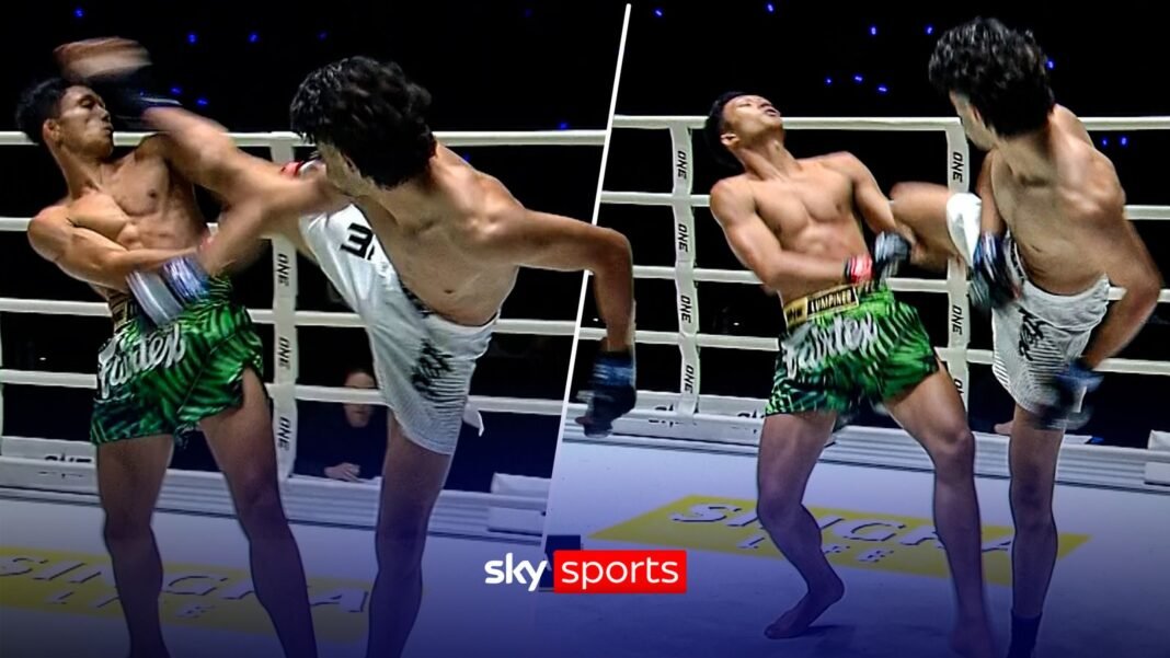 ONE Championship: Fghter pulls off INCREDIBLE wheel kick on route to KO win!