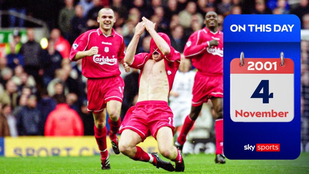 On This Day: Liverpool’s Riise fires in a free-kick rocket to stun Manchester United (2001)