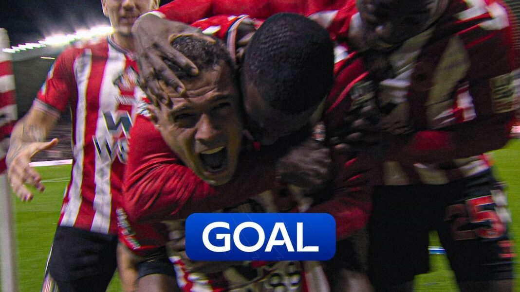 Granit Xhaka scores first goal for Sunderland to level vs Everton!