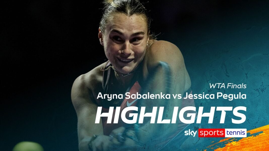 Aryna Sabalenka vs Jessica Pegula | WTA Finals highlights