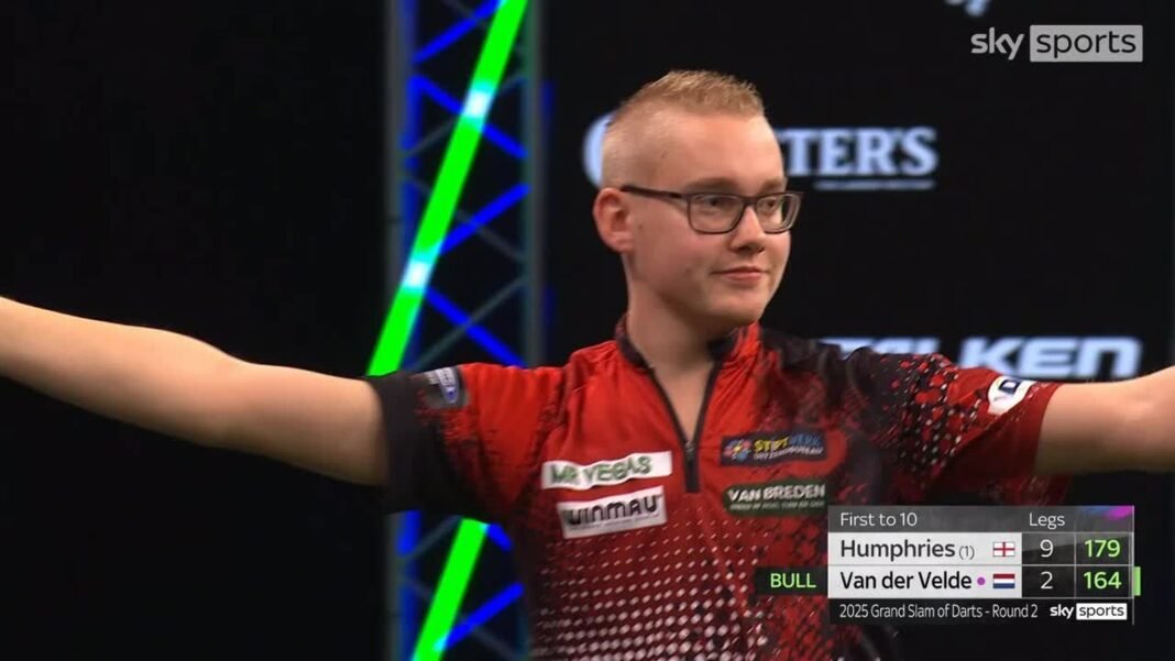 Jurjen van der Velde hits a stunning 164 finish against Luke Humphries