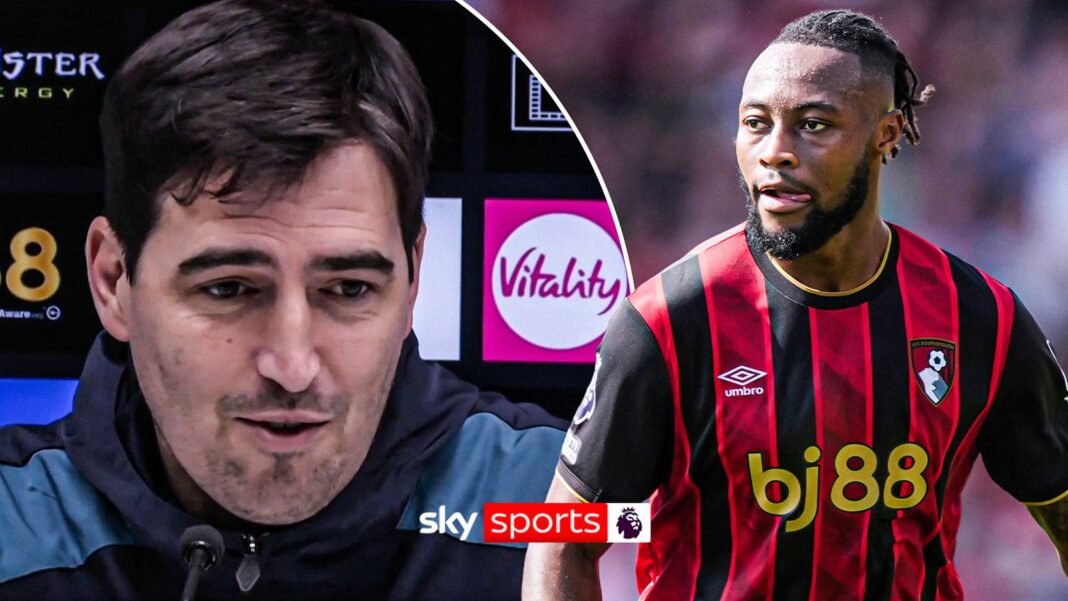 Andoni Iraola on Antoine Semenyo contract: For now I’m not worried, ask me in January