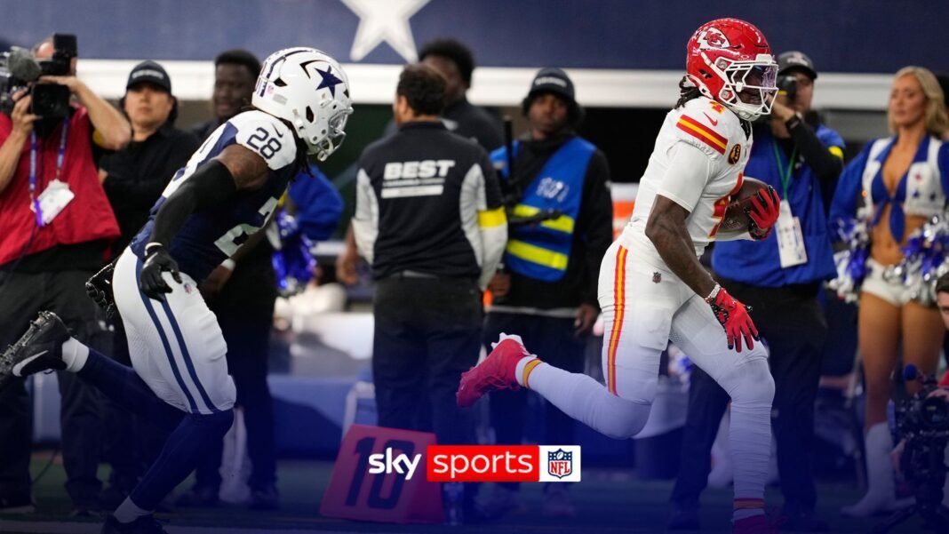 Kansas City Chiefs @ Dallas Cowboys | Rashee Rice skips down the line to score on Chiefs second play