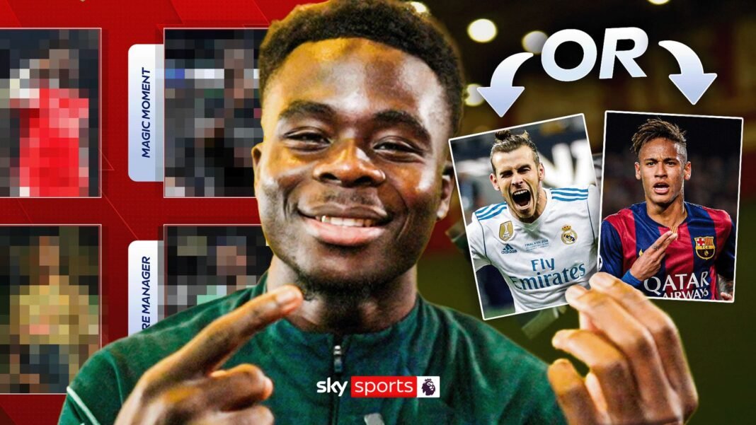Sticker Book Challenge | Bukayo Saka picks Arsenal’s future manager and his favourite wingers