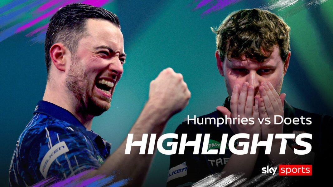 World Darts Championship: Humphries rallies past Doets into quarter finals
