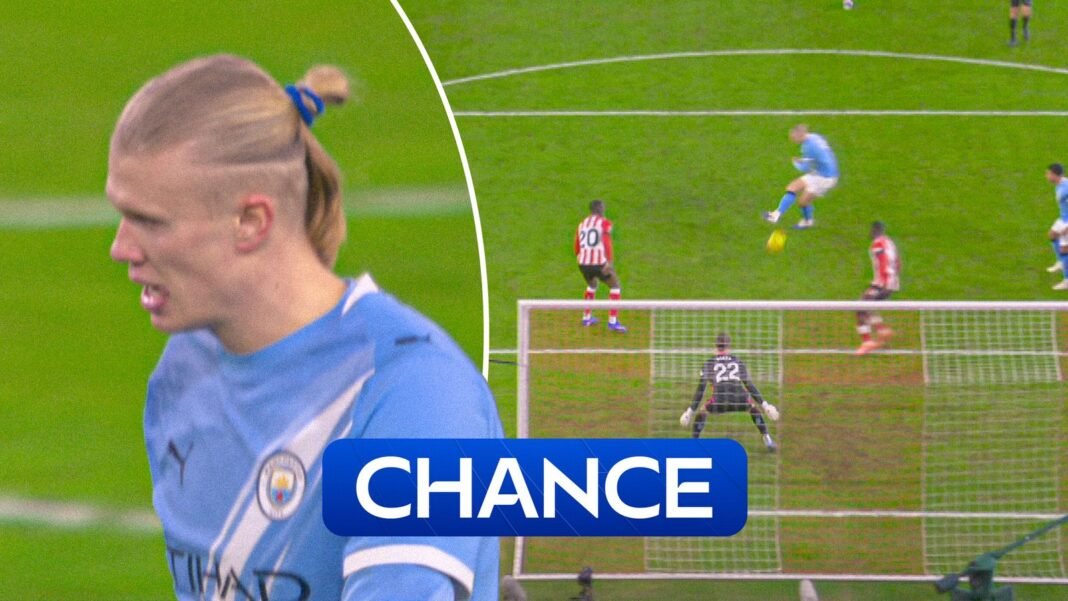 Sunderland vs Man City: Haaland hits golden chance straight at Roefs