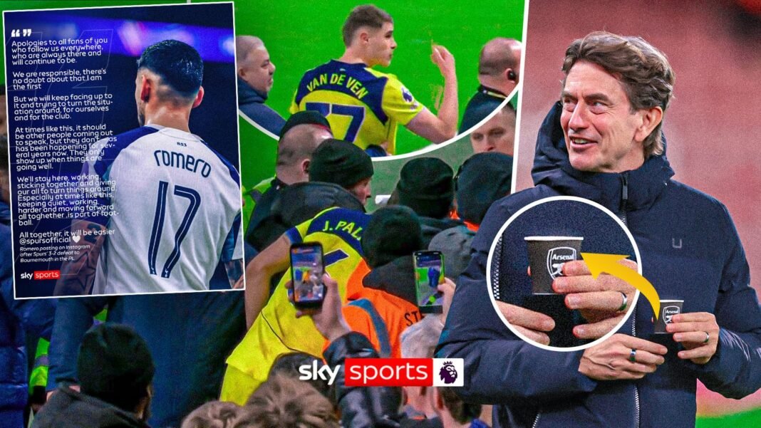 Spurs: Van de Ven and Palhinha fan clash, Romero Insta call-out & Frank’s Arsenal cup!