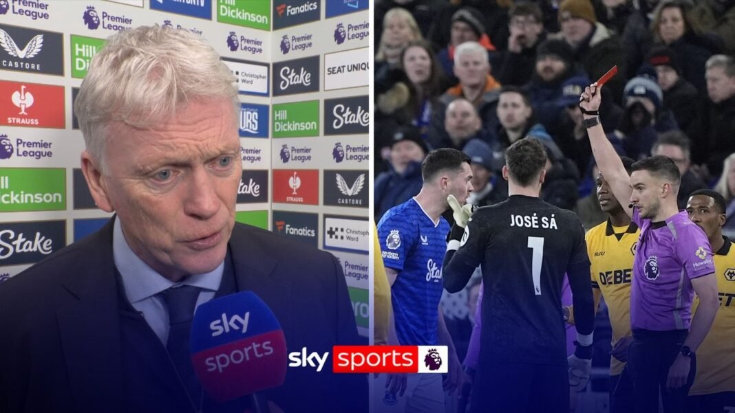 Premier League: David Moyes furious after Michael Keane sent off for pulling hair!