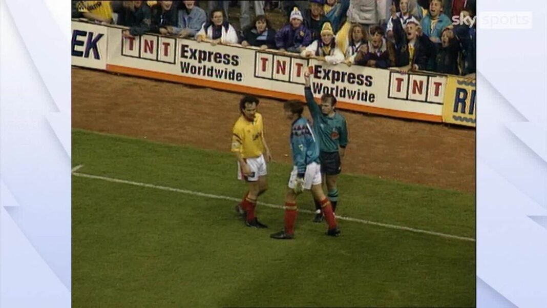 When Simon Tracey was sent off for hilariously dragging down Spurs’ Steve Sedgley