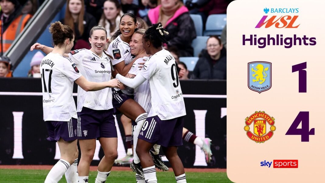 Aston Villa 1-4 Manchester United | WSL Highlights